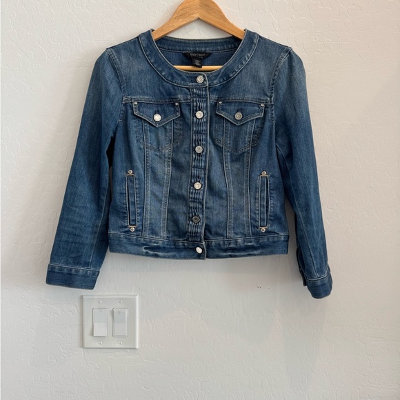 White House Black Market Denim Jacket – Classic Button-Front Layer - Picture 1 of 14
